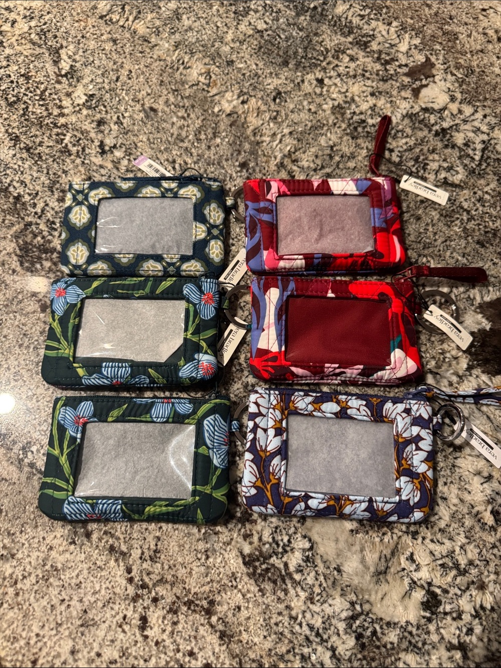 Vera Bradley Zip ID Case Lot of 6